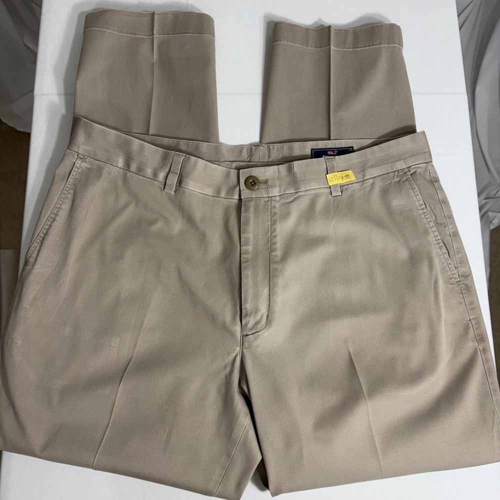 Vineyard Vines Breaker Pant Mens 38x30 Khaki Beige Casual Chino‎ Pants - Picture 3 of 8